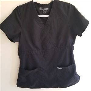 Grey's Anatomy black scrub top